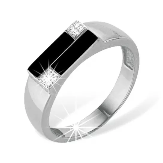 Серебряное кольцо 925, женское, с эмалью, размер 20