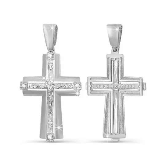 крестик 925 нательный, на шею